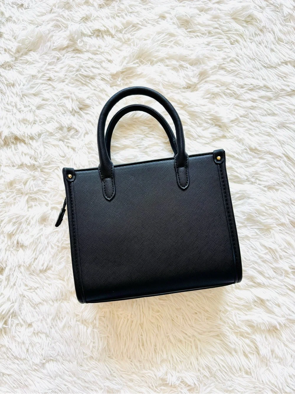 🤍New! Black Structured Crossbody Top-Handle Women's Bag